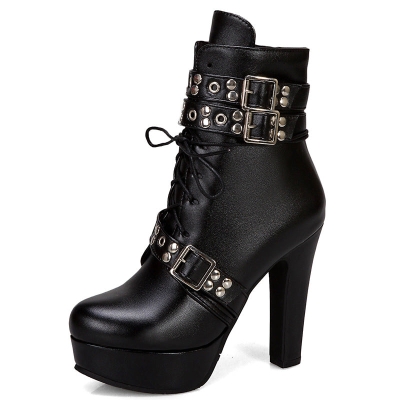 Chic Women's High Heel Ankle Boots