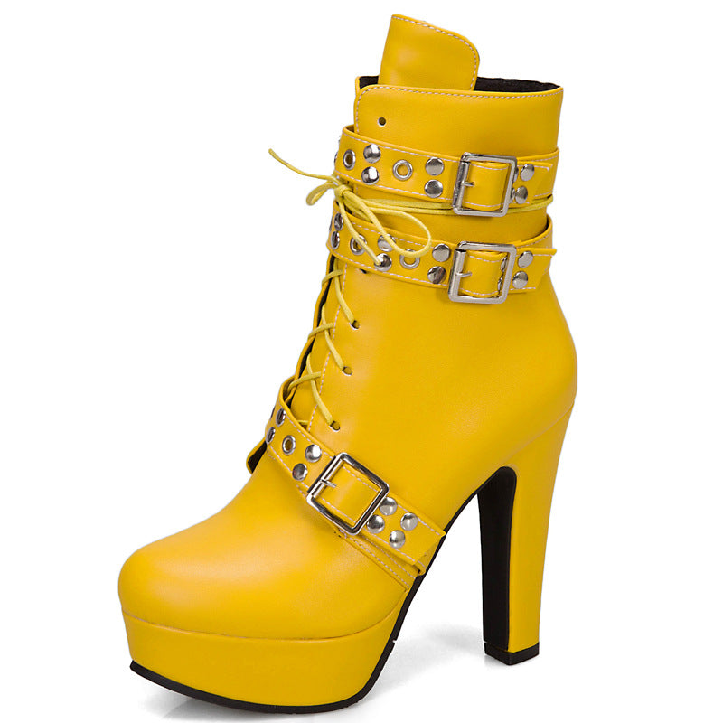 Chic Women's High Heel Ankle Boots