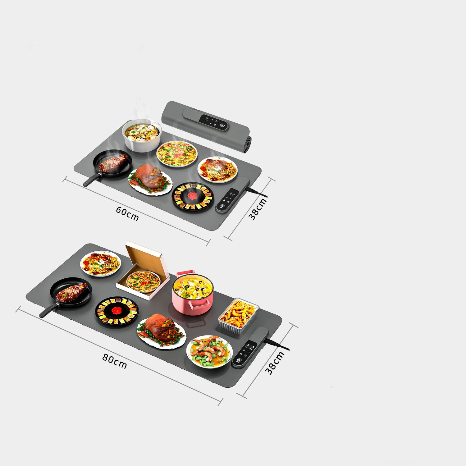 Smart Foldable Heating Mat & Cutting Board – Flexible Food Warming Dining Table Accessory