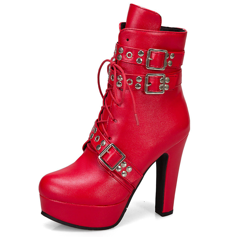 Chic Women's High Heel Ankle Boots