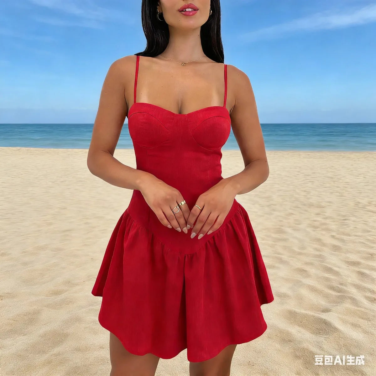 Women’s Backless Spaghetti Strap Mini Dress