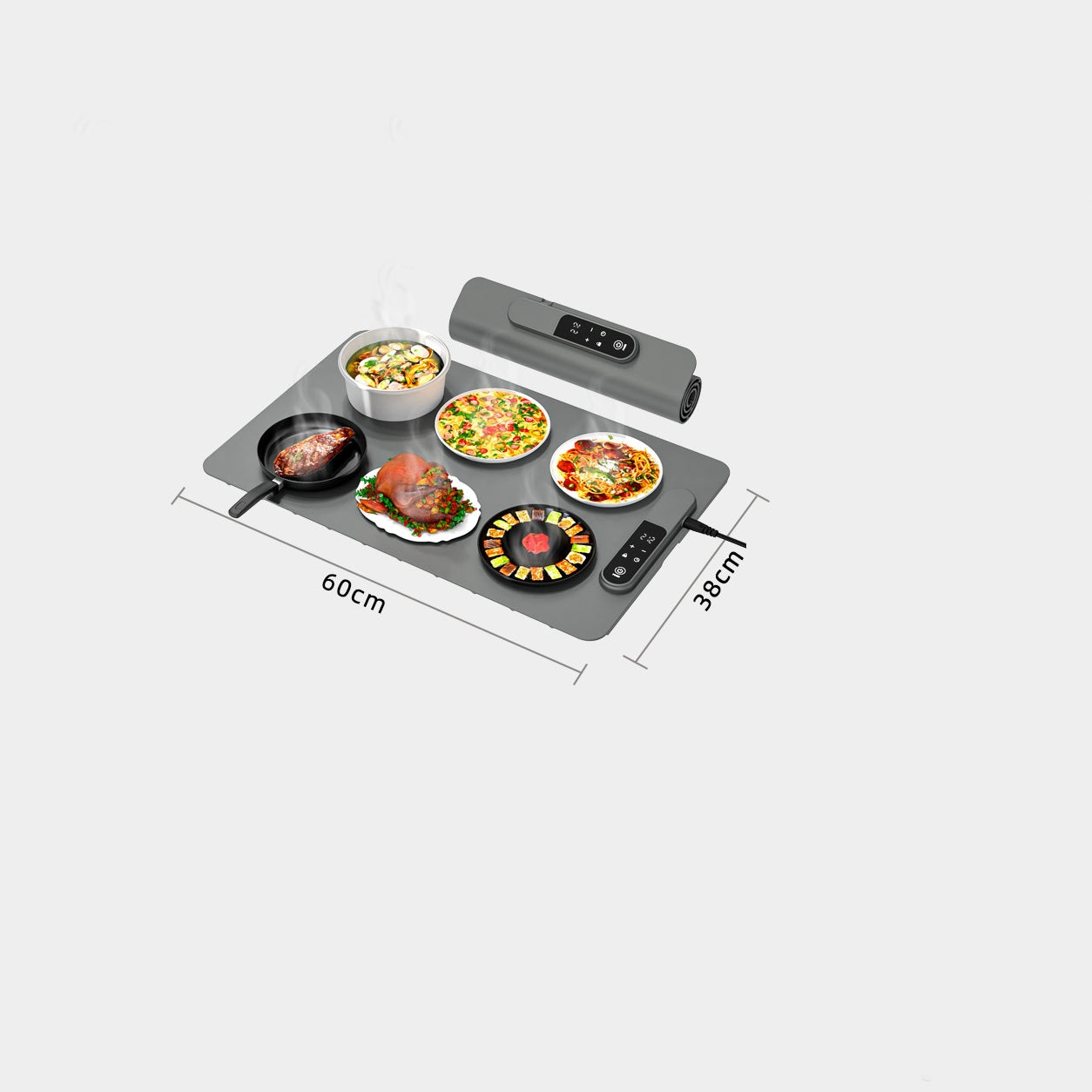 Smart Foldable Heating Mat & Cutting Board – Flexible Food Warming Dining Table Accessory